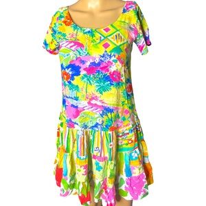 Vintage Jams World Tropical Print Mini
Dress - Multi-colored XS